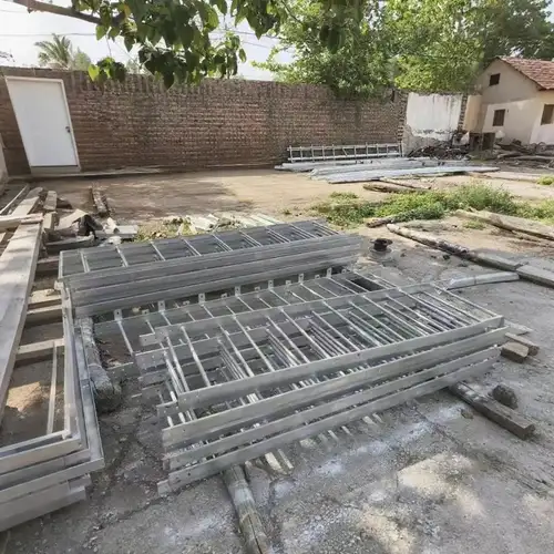 Escalera de aluminio para acceso a tanque